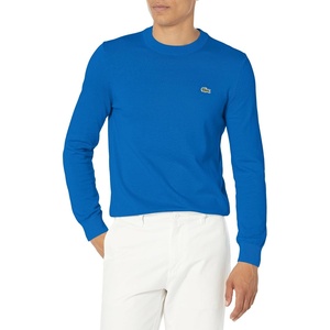 Lacoste Men’s Monochrome Crew Neck Cotton Sweater(Cobalt)