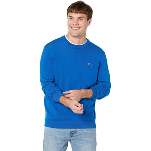 Lacoste Men’s Monochrome Crew Neck Cotton Sweater(Yellow)