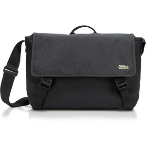 Lacoste Men’s Neocroc Messenger Bag, Black, One Size
