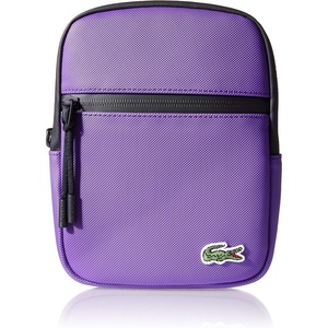 Lacoste Mens PVC Flat Crossover Bag(Lavande Black)