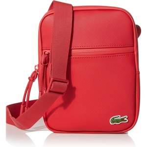 Lacoste Mens PVC Flat Crossover Bag(Tango Red)