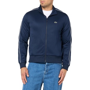 Lacoste Men’s Paris Piqué Zip Front Track Jacket(Navy Blue)