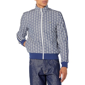 Lacoste Men’s Paris Zip-up Jacquard Track Jacket(Methylene/Flour)