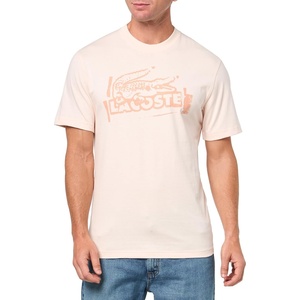 Lacoste Men’s Printed Cotton Jersey T-Shirt(Light Beige & Latte)