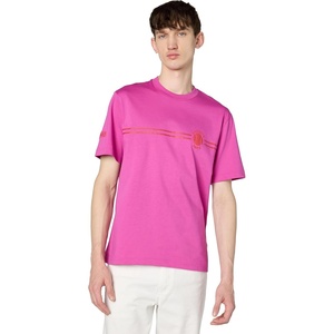 Lacoste Men’s Printed Embroidered Cotton Jersey T-Shirt(Malva)