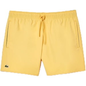 Lacoste Men’s Quick-Dry Swim Shorts 5.5″(Cornsilk/Green)