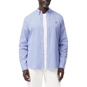 Lacoste Men’s Regular Fit Checked Cotton Shirt(White/Overview)