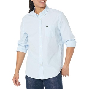 Lacoste Men’s Regular Fit Cotton & Wool Overshirt(White/Overview Gingham)