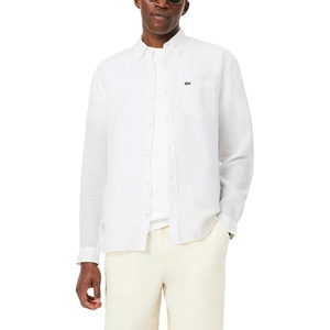 Lacoste Men’s Regular Fit Linen Shirt White