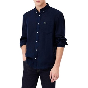 Lacoste Men’s Regular Fit Linen Shirt(Navy Blue)