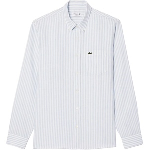 Lacoste Men’s Regular Fit Linen Shirt(Overview/White)