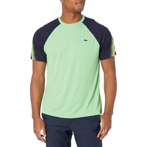 Lacoste Men’s Regular Fit Logo Stripe T-Shirt(Liamone/Navy Blue)