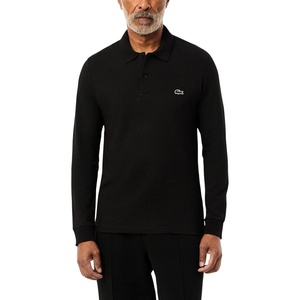 Lacoste Men’s Regular Fit Long Sleeved Cotton Blend Polo Shirt(Black)