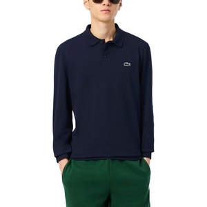 Lacoste Men’s Regular Fit Long Sleeved Cotton Blend Polo Shirt(Navy Blue)