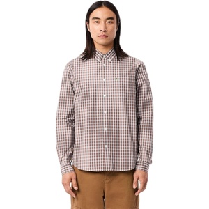 Lacoste Men’s Regular Fit Plaid Poplin Shirt(Myrrh Cotton)