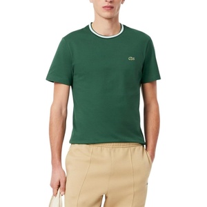 Lacoste Men’s Regular Fit Ribbed Collar Cotton T-Shirt(Green)
