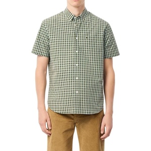 Lacoste Men’s Regular Fit Short Sleeved Shirt(Khaki Check)