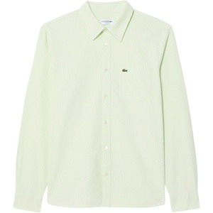Lacoste Men’s Regular Fit Striped Oxford Shirt(Birch/White)