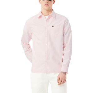 Lacoste Men’s Regular Fit Striped Oxford Shirt(Miami/White)