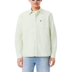 Lacoste Men’s Regular Fit Striped Oxford Shirt(New Birch/White)