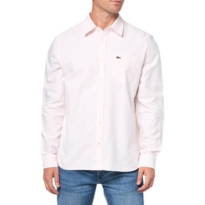 Lacoste Men’s Regular Fit Striped Oxford Shirt(Nidus/White Pocket)