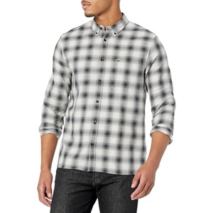 Lacoste Men’s Regular Fit Wool & Cotton Flannel Shirt(Black/Multico)