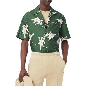Lacoste Men’s Relaxed Fit René Print Shirt(Green)