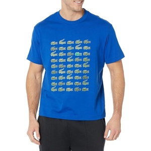 Lacoste Men’s Relaxed Fit Signature Print T-Shirt(Cobalt)