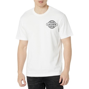 Lacoste Men’s Relaxed Fit Signature Print T-Shirt(New White)