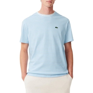 Lacoste Men’s Short Sleeve Classic Fit Crew Neck Tee Shirt(White/Overview)