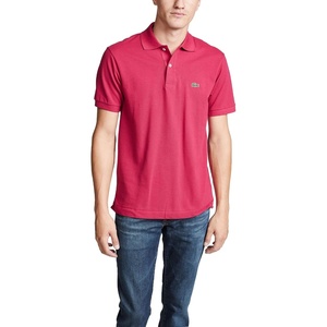 Lacoste Men’s Short Sleeve Classic Pique Polo Shirt(Piping Red)