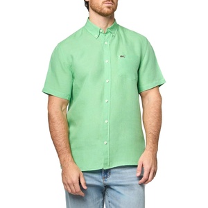 Lacoste Men’s Short Sleeve Linen Shirt(Liamone)