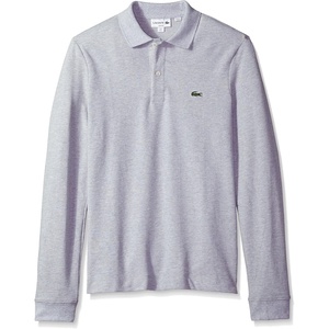 Lacoste Men’s Slim Fit L.12.12 Long Sleeved Polo Shirt(Silver Chine)