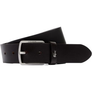 Lacoste Men’s Smooth Leather Belt(Dark Brown)