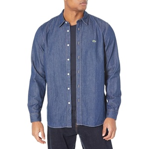 Lacoste Men’s Solid Denim Woven Shirt(Rinse)