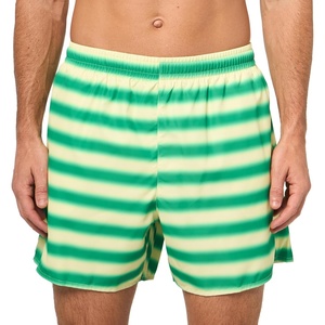 Lacoste Men’s Striped Swim Trunks(Green & Yellow)