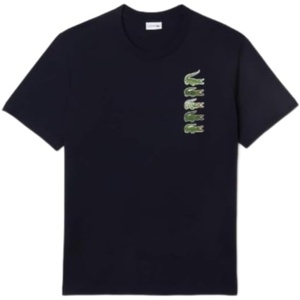 Lacoste Men’s Tall Fit Crew Neck Short Sleeve Regular Fit Graphic T-Shirt(Abysm)