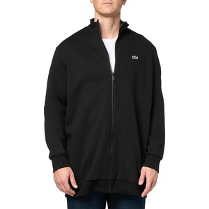 Lacoste Men’s Tall Fit Regular Fit Classic Zip Up Mock Neck Sweatshirt(Black)