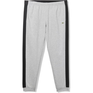 Lacoste Men’s Tapered Colorblock Sweatpants(Gray & Black)