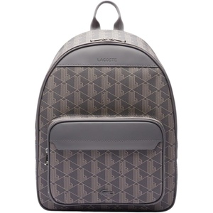 Lacoste Mens The Blend Monogram Backpack, Monogram Brown, One Size(Monogram Brown)