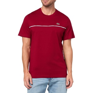 Lacoste Men’s Trim Cotton Jersey T-Shirt(Bordeaux)