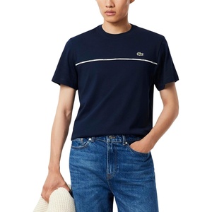 Lacoste Men’s Trim Cotton Jersey T-Shirt(Navy Blue)