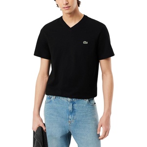 Lacoste Men’s V Neck Cotton T-Shirt(Black)