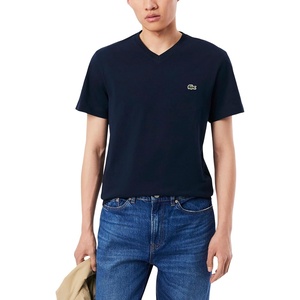 Lacoste Men’s V Neck Cotton T-Shirt(Navy Blue)
