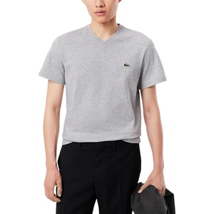 Lacoste Men’s V Neck Cotton T-Shirt(Silver Chine)