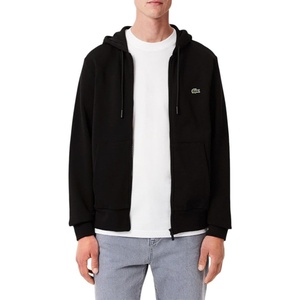 Lacoste Men’s Zip-Up Fleece Hoodie(Black)