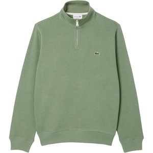Lacoste Men’s Zip-Up High Neck Interlock Sweatshirt(Thyme)