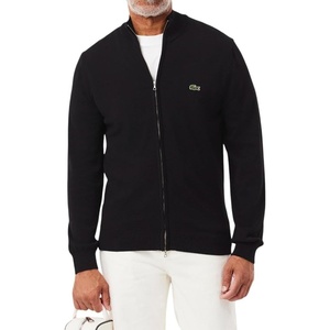 Lacoste Men’s Zipped High Neck Cotton Sweater(Black)