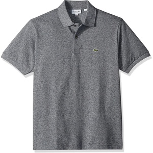 Lacoste Short Sleeve Classic Fit Chine Pique Polo Shirt, L1264 Shirt(Bleu Marine Moline)