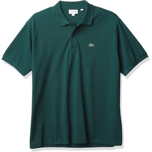 Lacoste Short Sleeve Classic Fit Chine Pique Polo Shirt, L1264 Shirt(Boreal Heather)